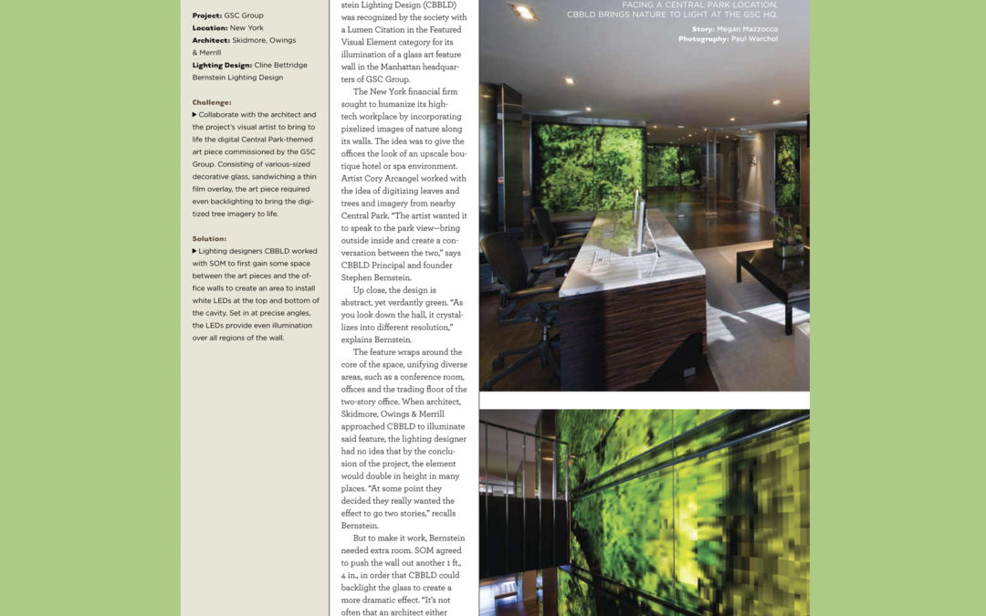 GSC Group Offices’ Lighting Design Featured in Illuminate Magazine