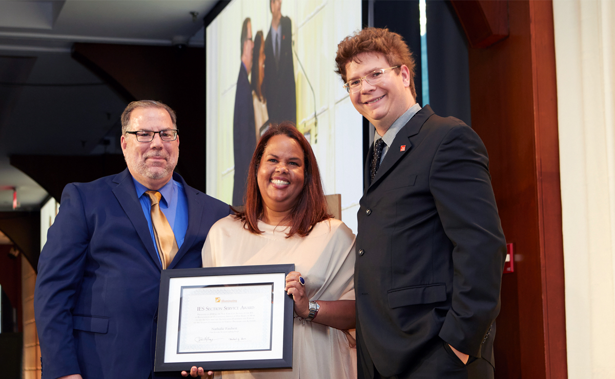 Nathalie Faubert receives IESNYC Section Service Award